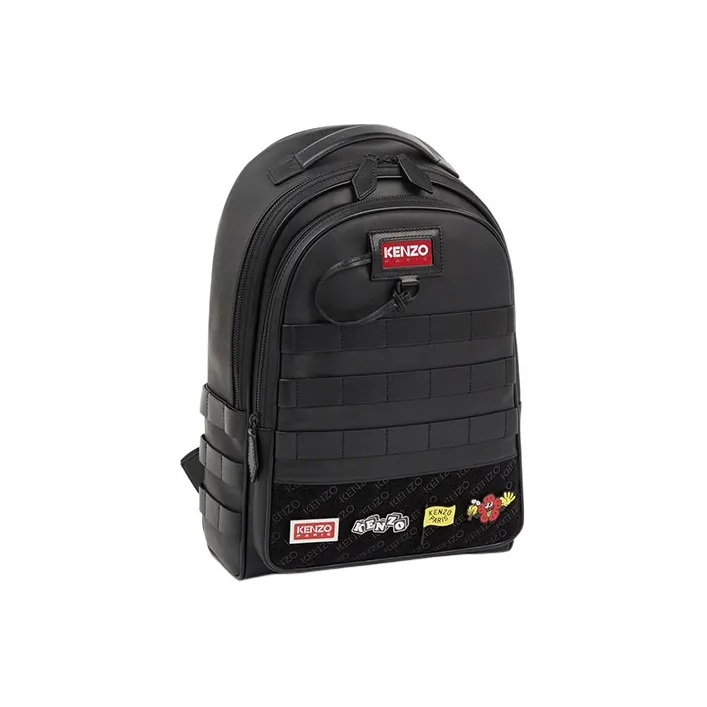 KENZO Cow Leather Backpack Unisex Black-0