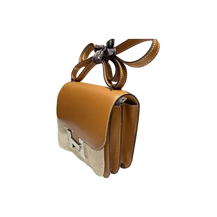 HERMES Constance Butler Calfskin KangKang Shoulder Crossbody Bag Mini Women's 21 Naturel-Sable Light Tea Brown-1