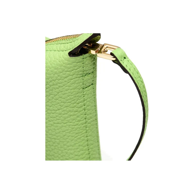 Delvau Soft Grained Leather Clutch Regular Women's Green-5