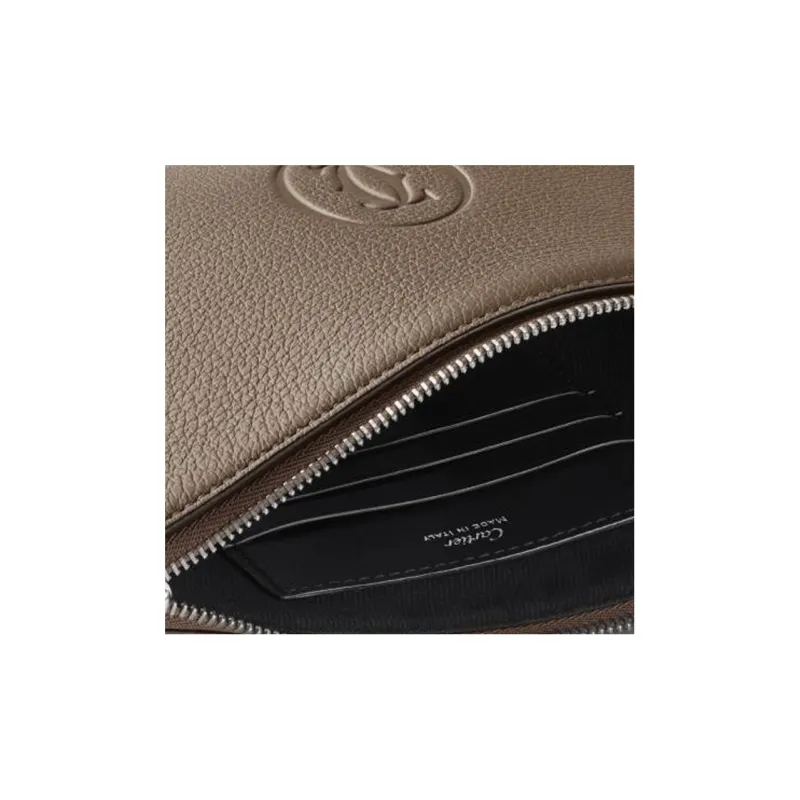 CARTIER Must De Cartier Calfskin Clutch Small Size Men's Taupe-4