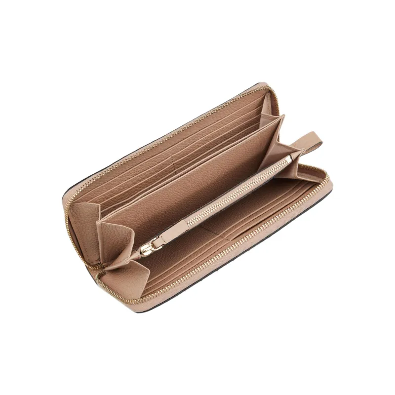 Valentino Rockstud Grained Calfskin Wallet Women's Pink-3