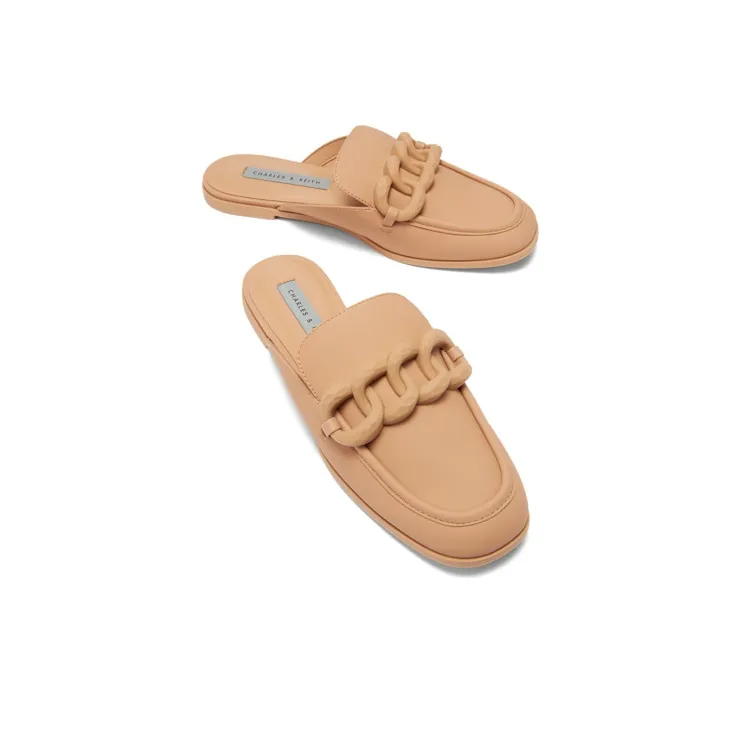 CHARLES&KEITH Small Ck Stylish Sandal Women's Pink And White Chalk / Camel / Black / Green-5