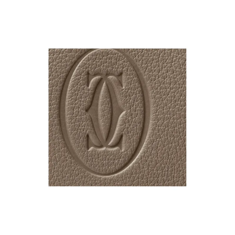 CARTIER Must De Cartier Calfskin Clutch Small Size Men's Taupe-1