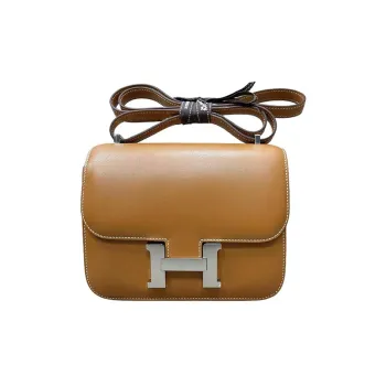 HERMES Constance Butler Calfskin KangKang Shoulder Crossbody Bag Mini Women's 21 Naturel-Sable Light Tea Brown