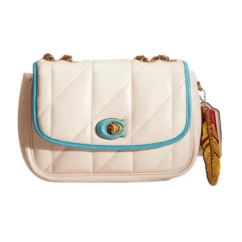 COACH Pillow Nappa Leather Portable Crossbody Bag, Shoulder Bag Women's White