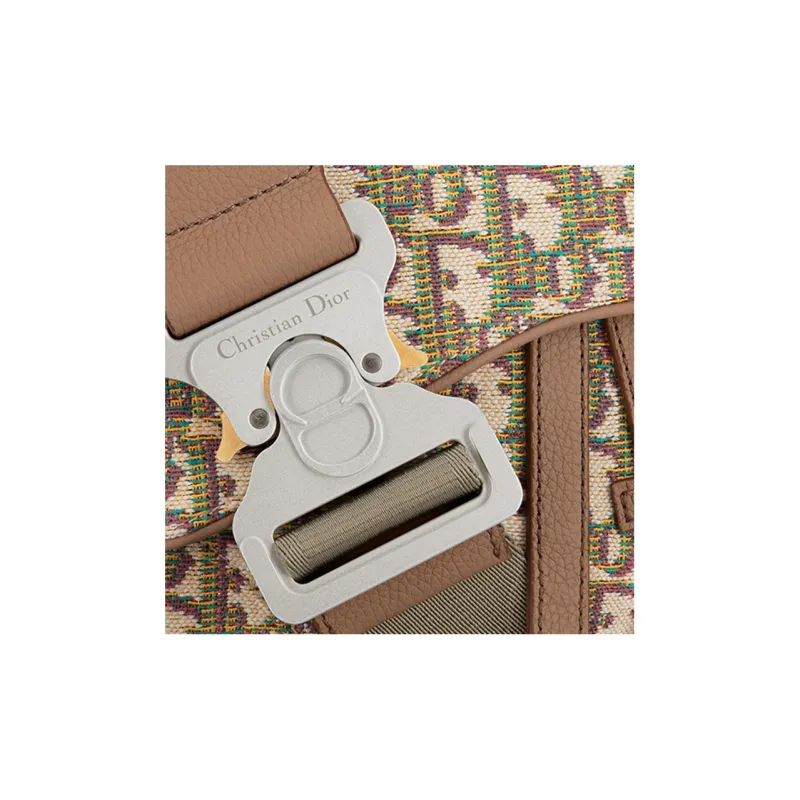 DIOR Saddle Embroidery Fanny Pack Sling Bag Saddle Bag Shoulder Bag Crossbody Bag Men's Khaki-3