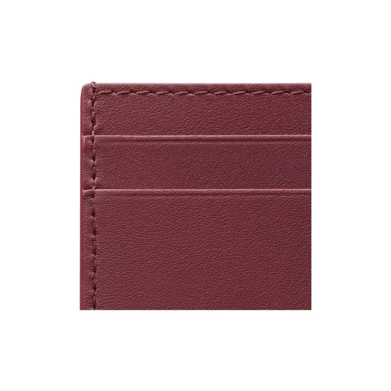 CARTIER Calfskin Card Holder Women's Burgundy-6