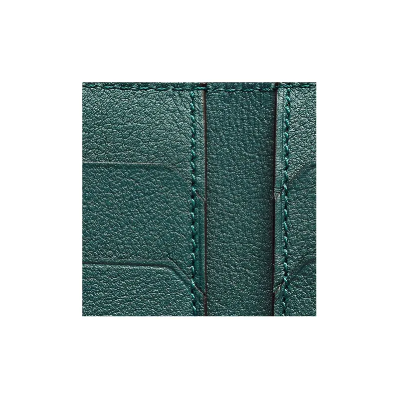 CARTIER Must De Cartier Calfskin Card Holder Men's Peacock Green-6
