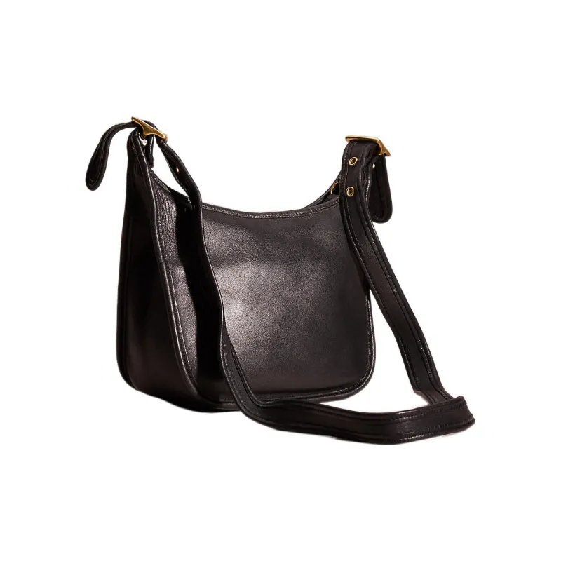 COACH Legacy Glove Tanning Messenger Bag One Shoulder Handbag Medium Size Women's Black-1