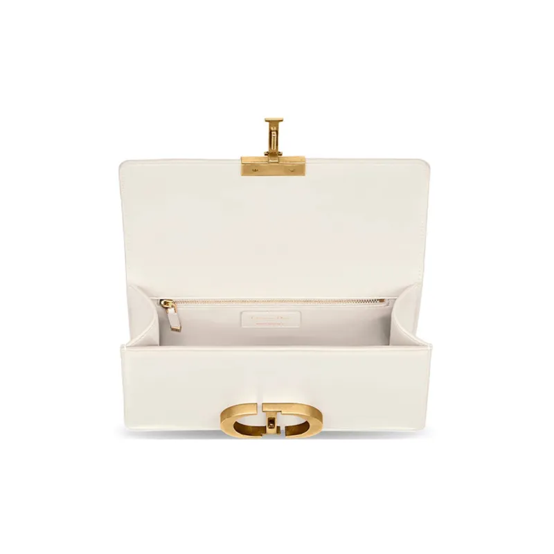 DIOR 30 Montaigne Smooth Cow Leather Box Bag, Shoulder Bag Women's Ecru-4