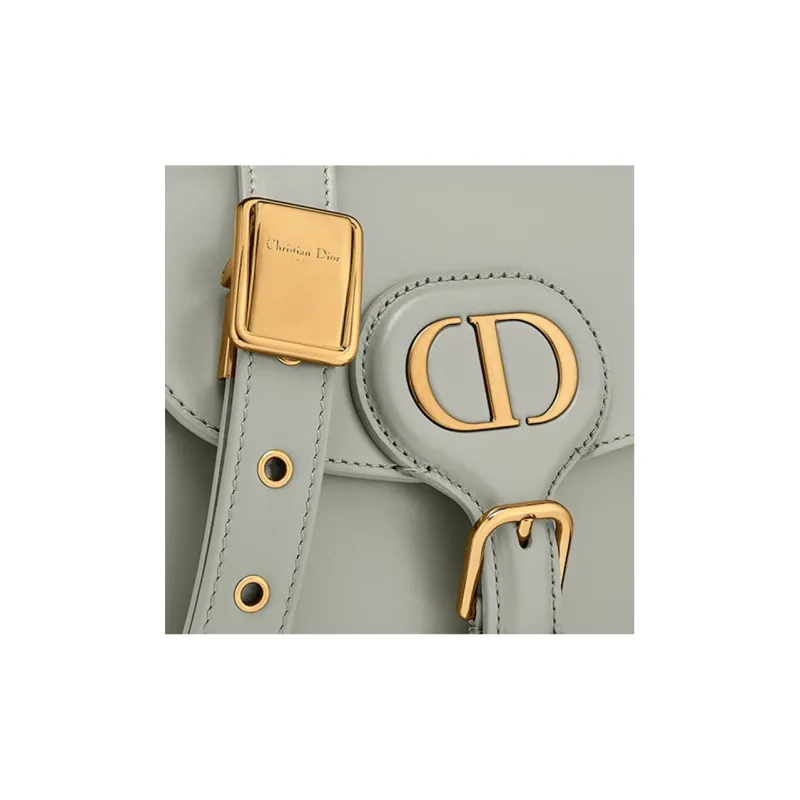 DIOR Bobby Cow Leather Shoulder Bag Crossbody Bag Women's Gray-5