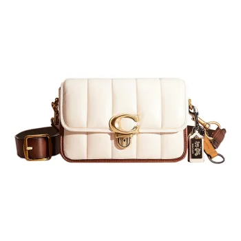 COACH Studio Nappa Leather Crossbody Bag, Shoulder Bag Medium Size Women's White