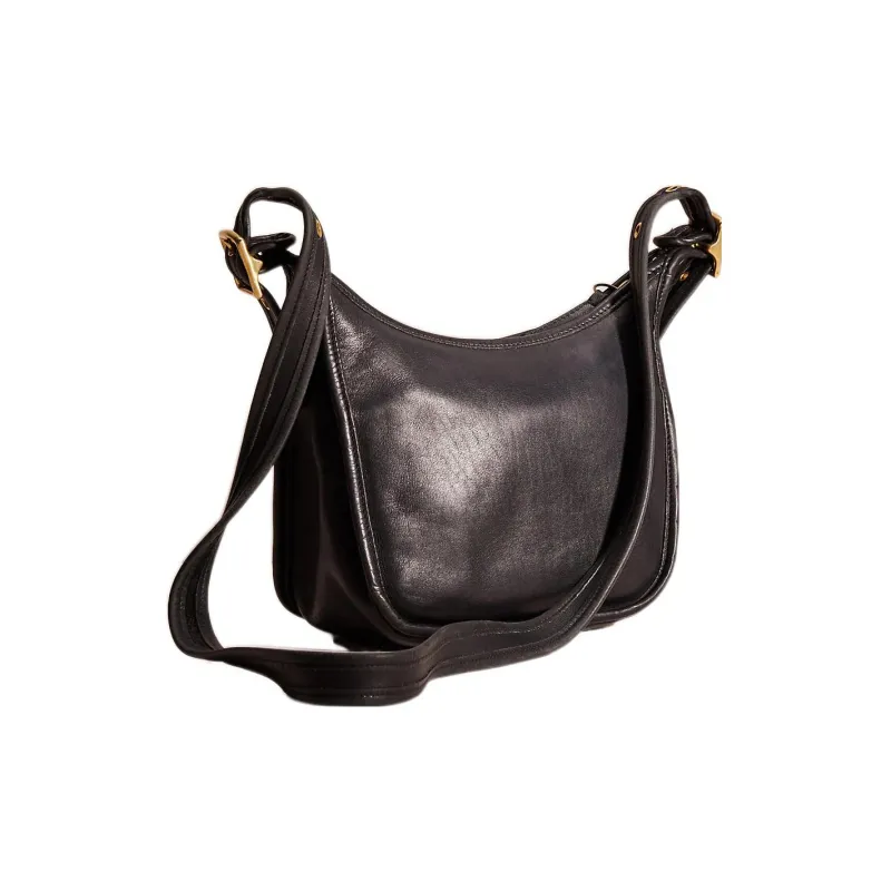 COACH Legacy Glove Tanning Shoulder Bag Crossbody Handbags Medium Size Women's Black-1