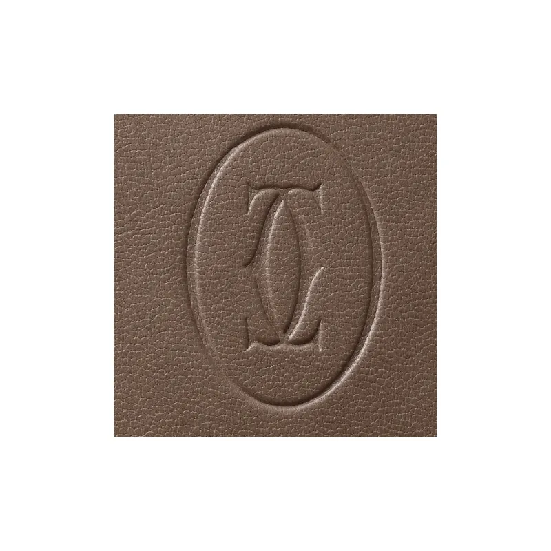 CARTIER Must De Cartier Leather Card Holder Men's Taupe-4
