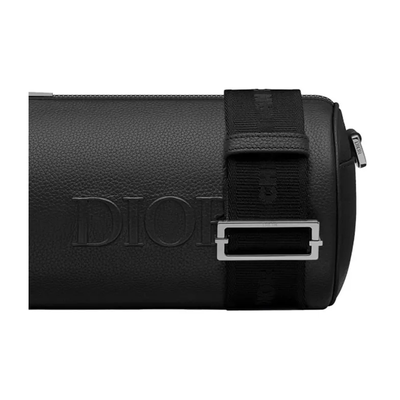 DIOR Roller Cow Leather Cylinder Bag, Messenger Bag, Crossbody Bag Men's Black-4