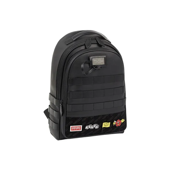 KENZO Cow Leather Backpack Unisex Black-1