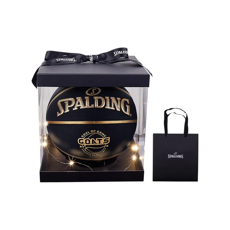 SPALDING GOATS Training Series PU Basketball Black Gold Size 7 Ball Training Unisex-0