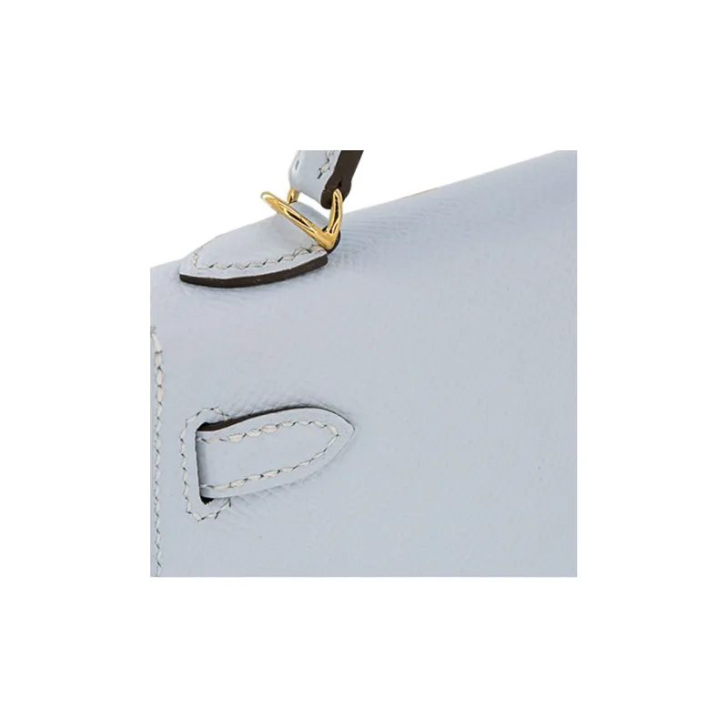 HERMES Kelly Epsom Leather Kelly Bag Shoulder Bag Crossbody Bag Handbag Women's T0 Smoke Blue-5
