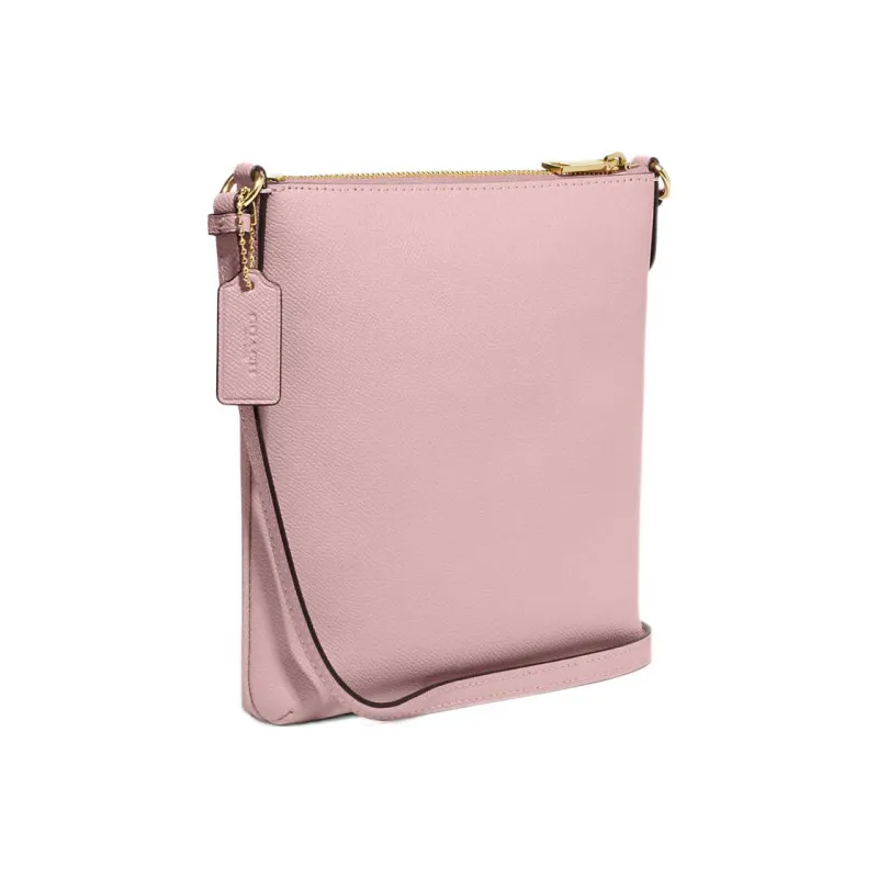 COACH File Cross Grain Leather Document Bag, Shoulder Bag, Crossbody Bag Medium Size Women's Pink-1