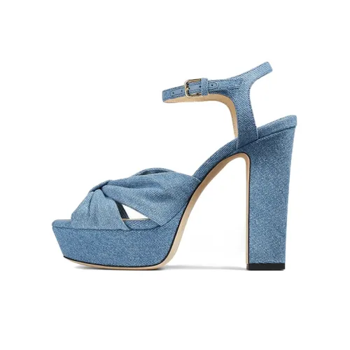 Jimmy Choo Heloise One-Strap Sandals 12cm Women's Blue