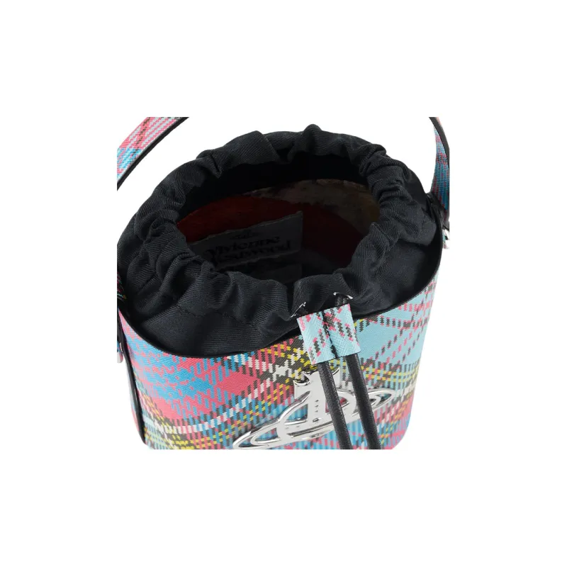 Vivienne Westwood DAISY Polyurethane Bucket Bag, Shoulder Bag, Crossbody Bag, Handbag Regular Women's Multicolor-3