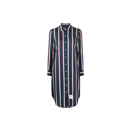 THOM BROWNE Long-Sleeved Dresses Women's Dark Blue