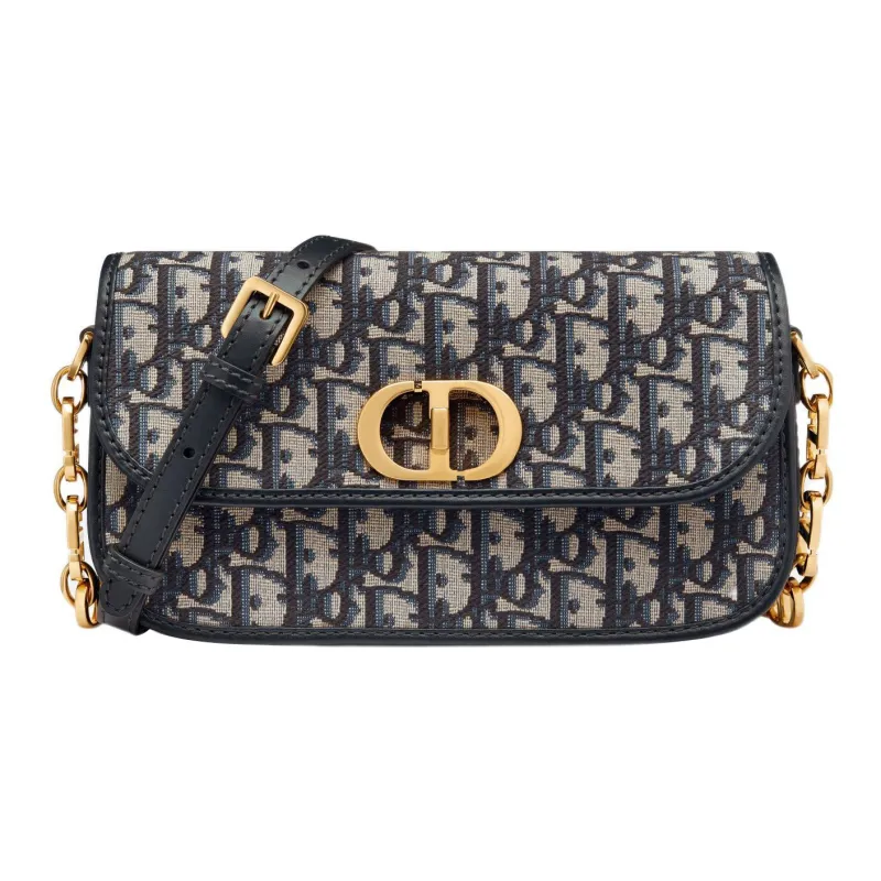 DIOR 30 Montaigne Fabric Shoulder Bag Crossbody Bag Regular Women's Blue-0