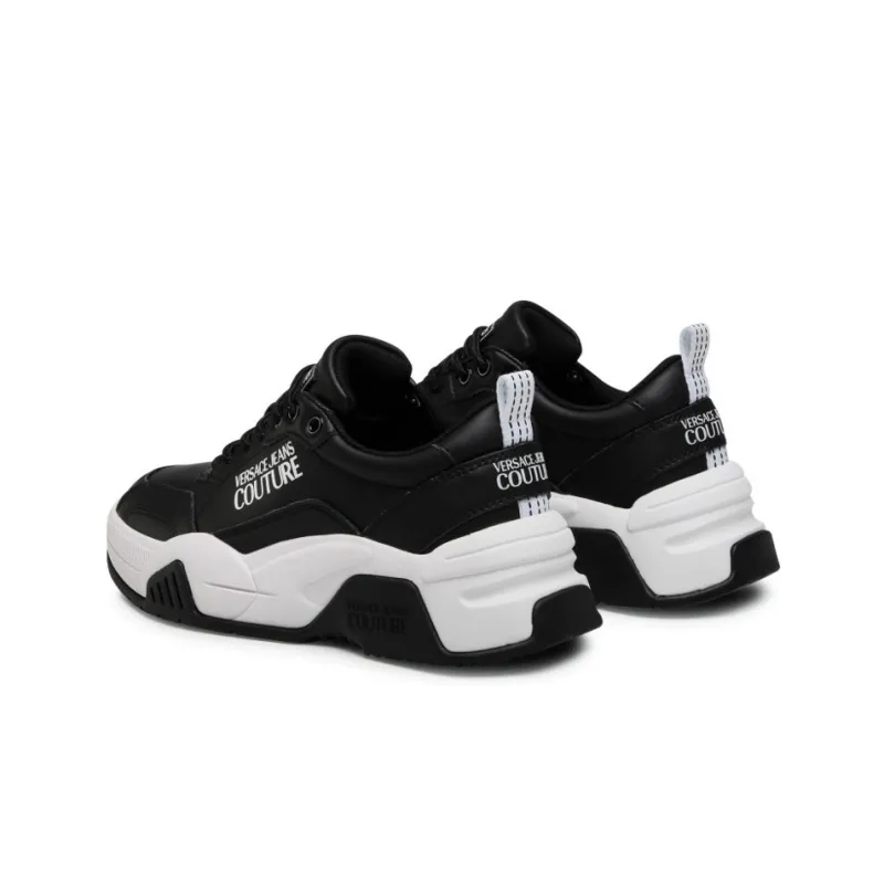 VERSACE JEANS Versace Stylish Skateboarding Shoes Women's Black White-2