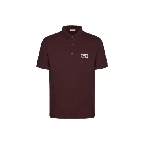 Valentino Polo Shirts Men Burgundy