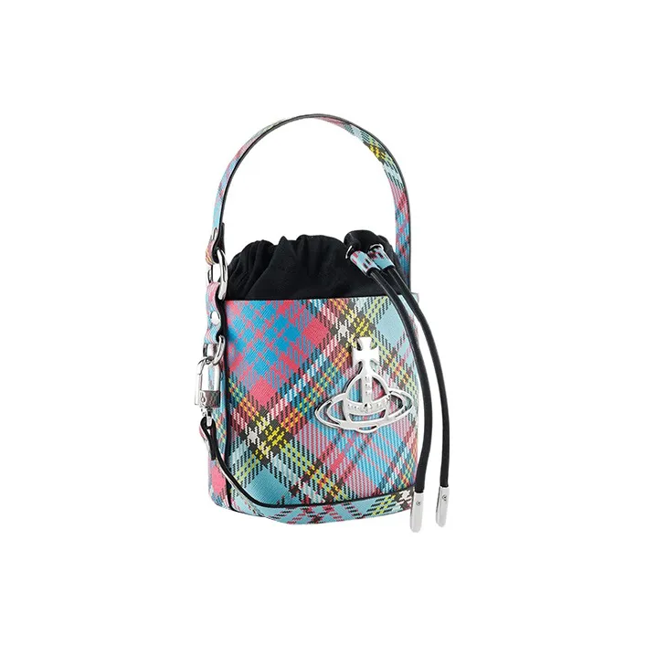 Vivienne Westwood DAISY Polyurethane Bucket Bag, Shoulder Bag, Crossbody Bag, Handbag Regular Women's Multicolor-2