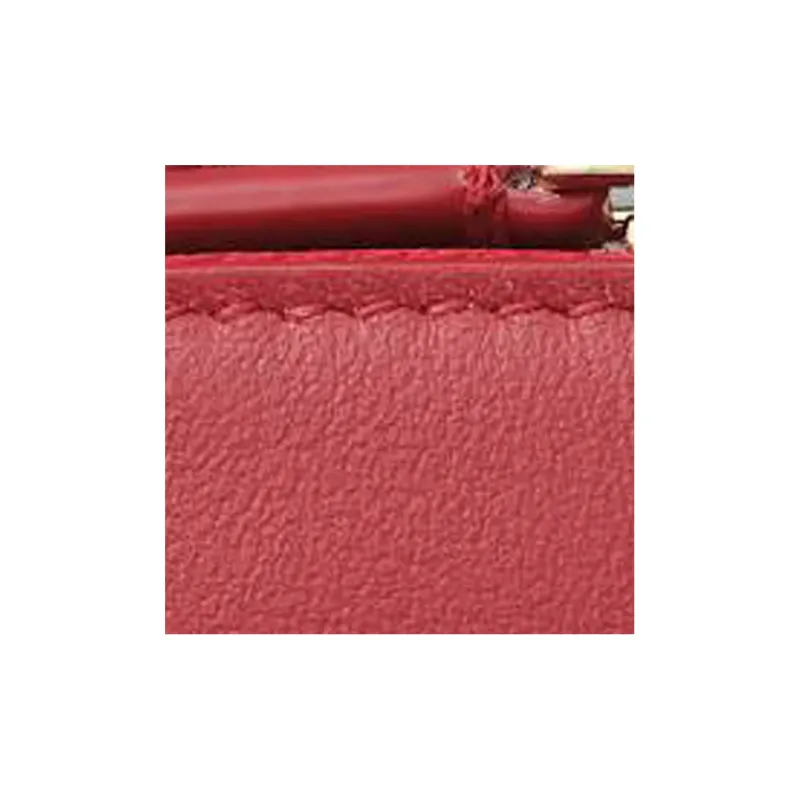 CARTIER Calfskin Cell Phone Pouch Women's Red-4