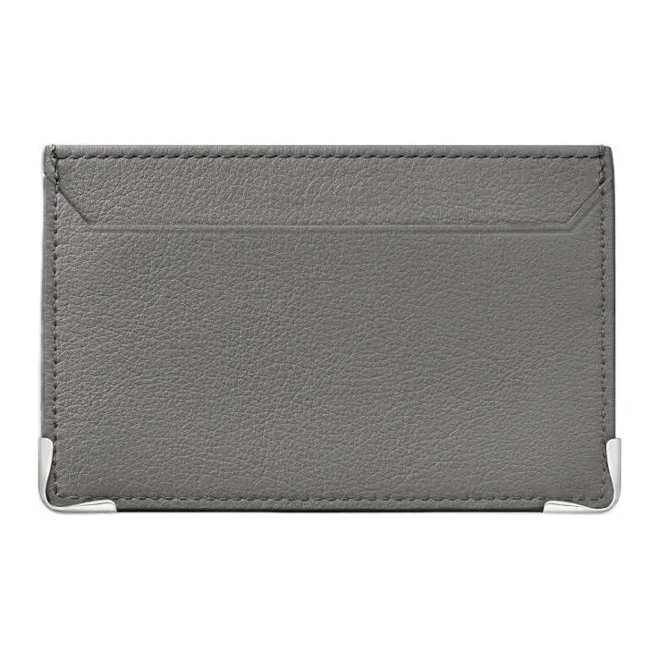 CARTIER Must De Cartier Cow Leather Card Holder Men's Smoke Gray-1