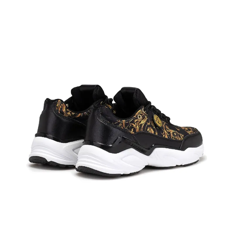 VERSACE JEANS Couture Versace Low Top Sports Casual Shoes Women's Black Yellow-3