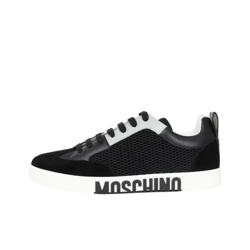 MOSCHINO Low Top Stylish Skateboarding Shoes Men's Black