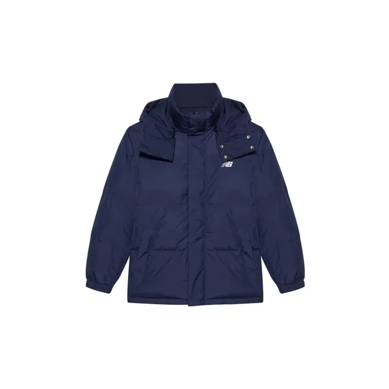 New Balance Down Jackets Unisex Blue With White Lettering-2