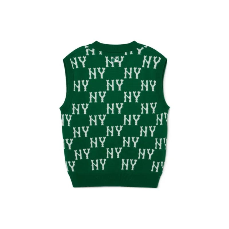 MLB Monogram NEW YORK YANKEES Vests Unisex Neon Green-1