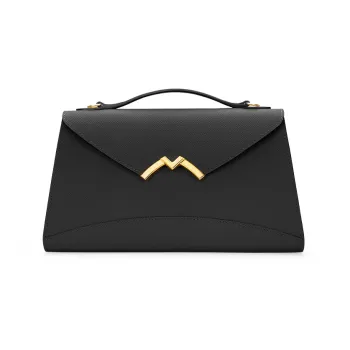 Moynat Full Grain Perla Calfskin Shoulder Bag, Crossbody Bag, Handbag Women's Black