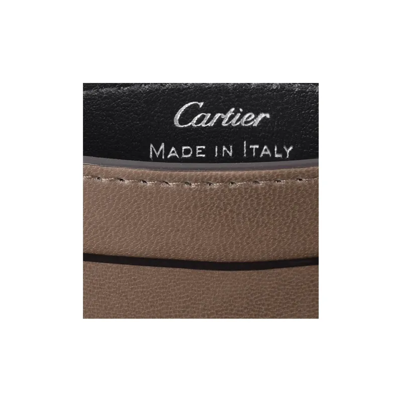 CARTIER Must De Cartier Leather Card Holder Men's Taupe-5