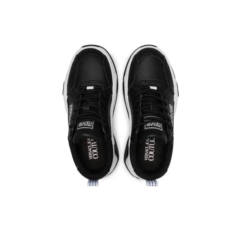 VERSACE JEANS Versace Stylish Skateboarding Shoes Women's Black White-4