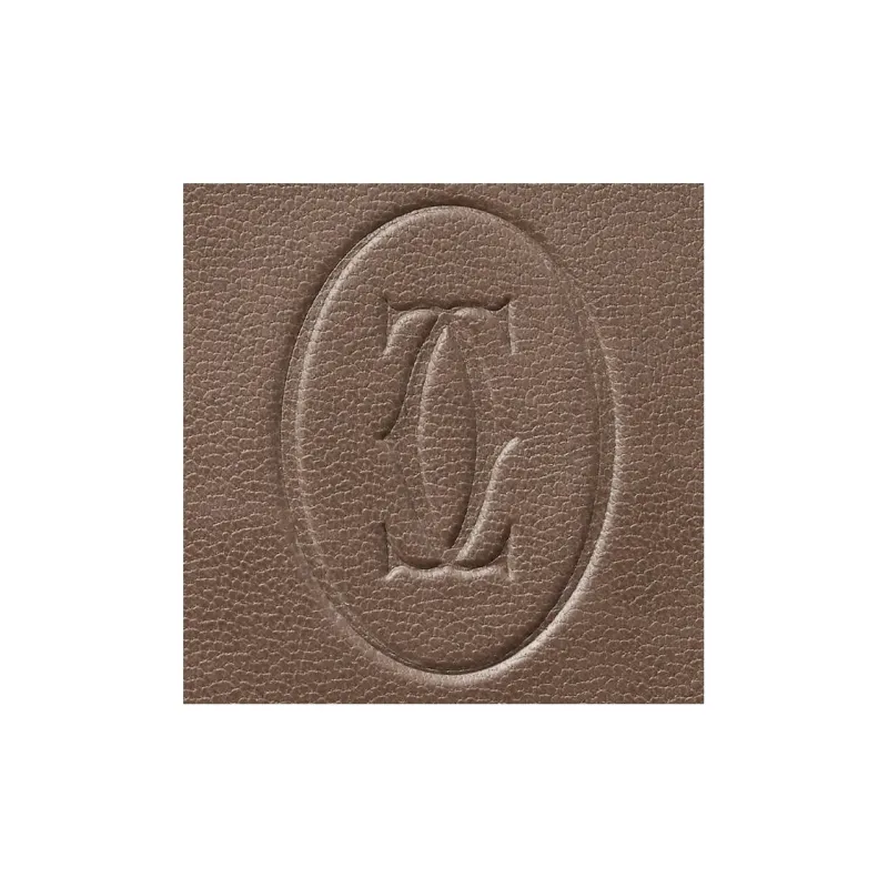 CARTIER Must De Cartier Cow Leather Wallet Men's Taupe-5