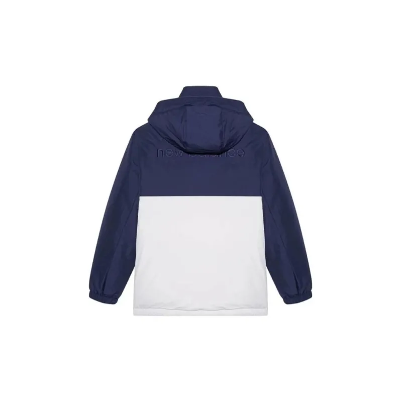 New Balance Down Jackets Unisex Blue With White Lettering-1