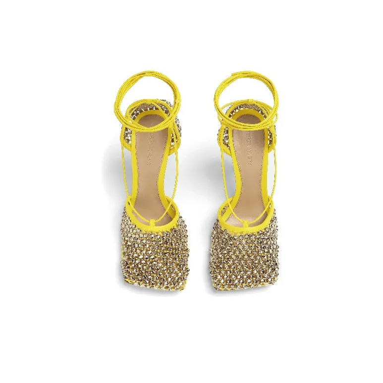 Bottega Veneta Sparkle Stretch Sandals Women's-1