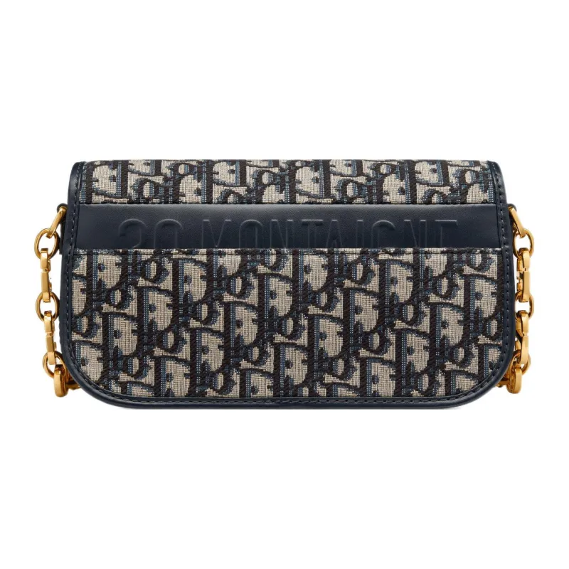DIOR 30 Montaigne Fabric Shoulder Bag Crossbody Bag Regular Women's Blue-2
