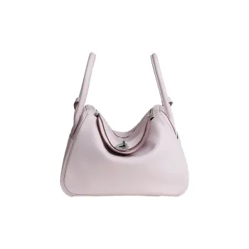 HERMES Lindy Swift Calfskin Handbag Shoulder Bag Women's Light Purple/Gold Brown