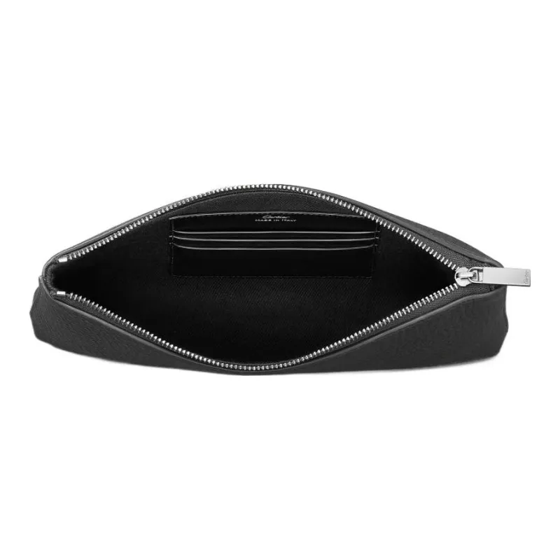 CARTIER Must De Cartier Calfskin Clutch Small Size Men's Charcoal Gray-1