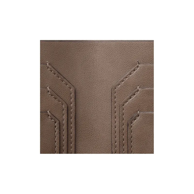 CARTIER Must De Cartier Cow Leather Wallet Men's Taupe-6