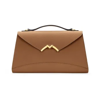 Moynat Full Grain Perla Calfskin Shoulder Bag Crossbody Bag Handbag Women's Brown