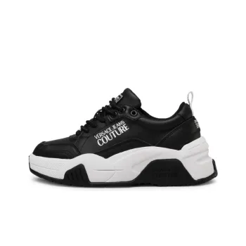 VERSACE JEANS Versace Stylish Skateboarding Shoes Women's Black White