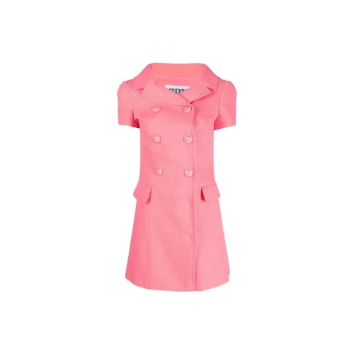 MOSCHINO Short-Sleeved Dresses Women's Bubble Gum Pink Color