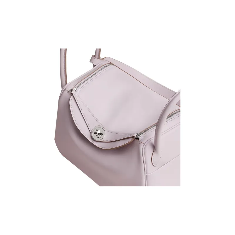 HERMES Lindy Swift Calfskin Handbag Shoulder Bag Women's Light Purple/Gold Brown-3